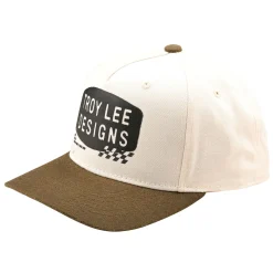 Troy Lee Designs Hats^Curved Snapback Hat Stamp Vintage White / Olive