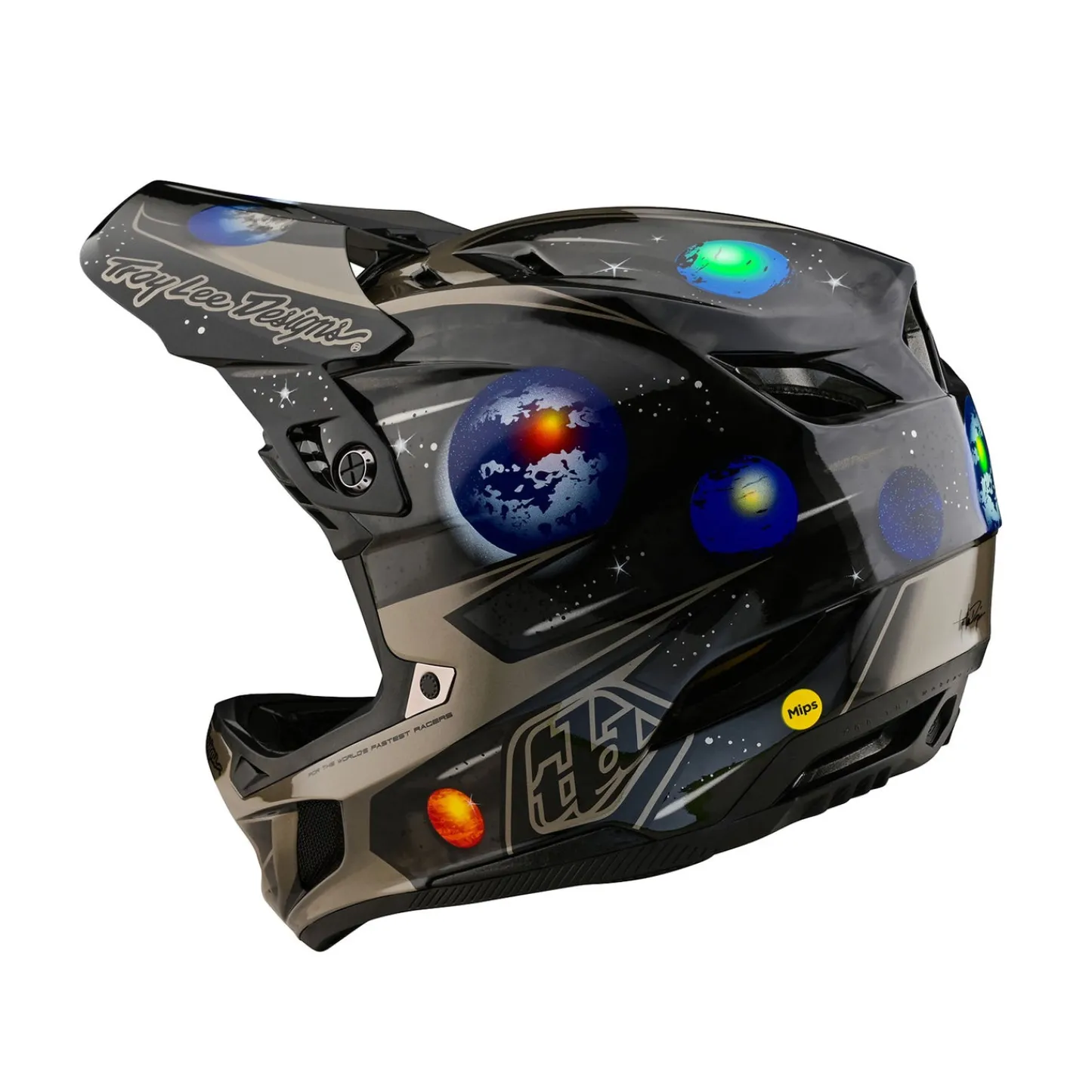 Troy Lee Designs D4|Downhill^D4 Carbon Helmet W/MIPS Spacian Black