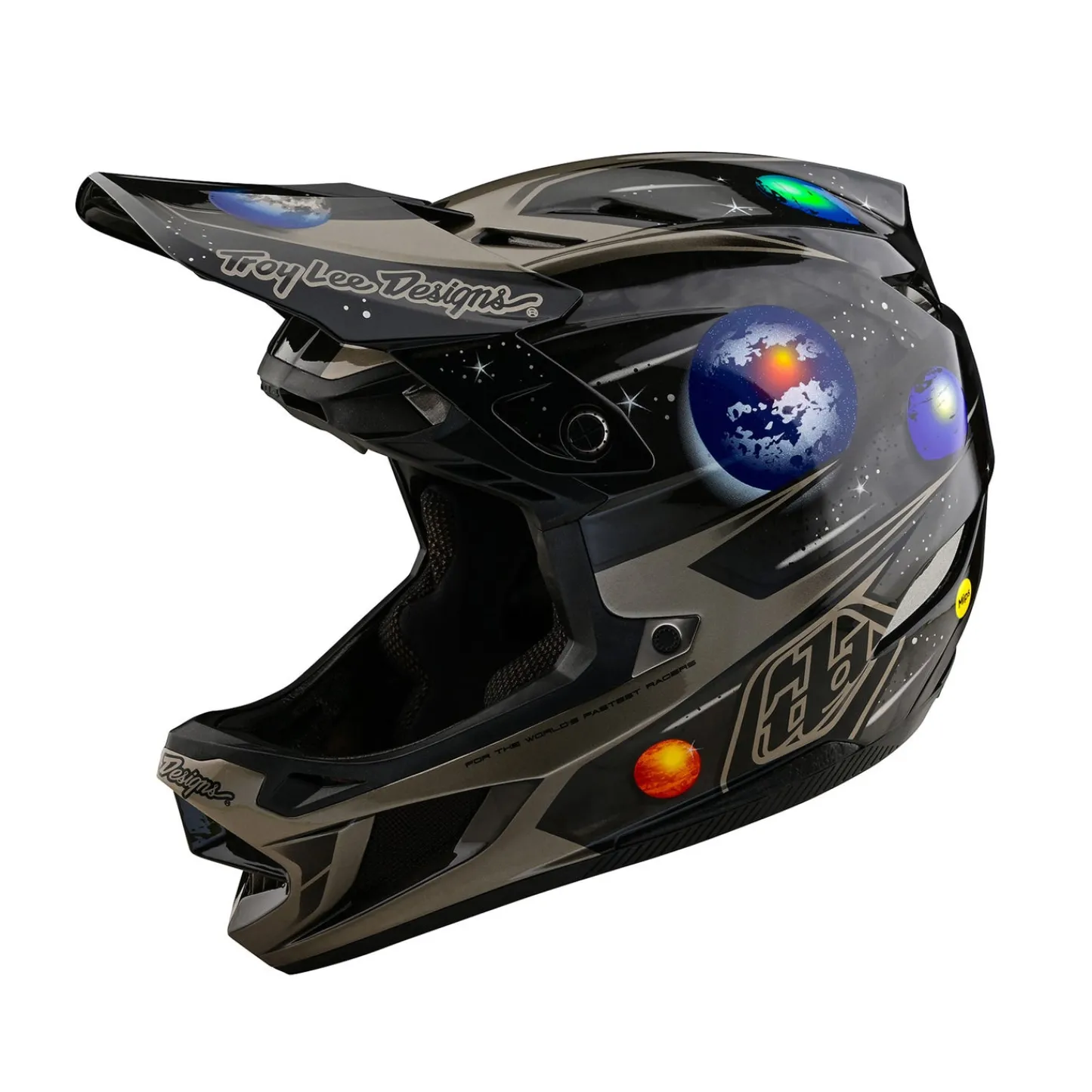 Troy Lee Designs D4|Downhill^D4 Carbon Helmet W/MIPS Spacian Black