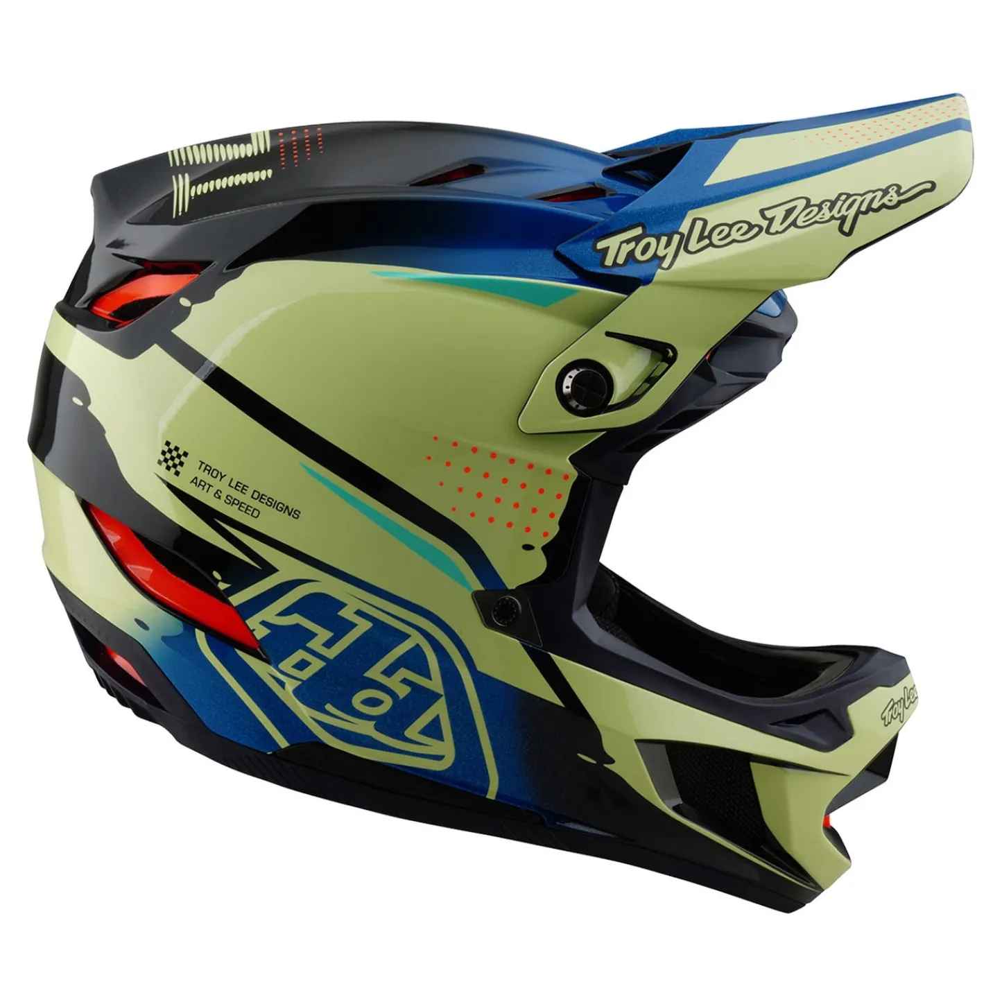 Troy Lee Designs Helmets|D4^D4 Composite Helmet Drip Glo Yellow