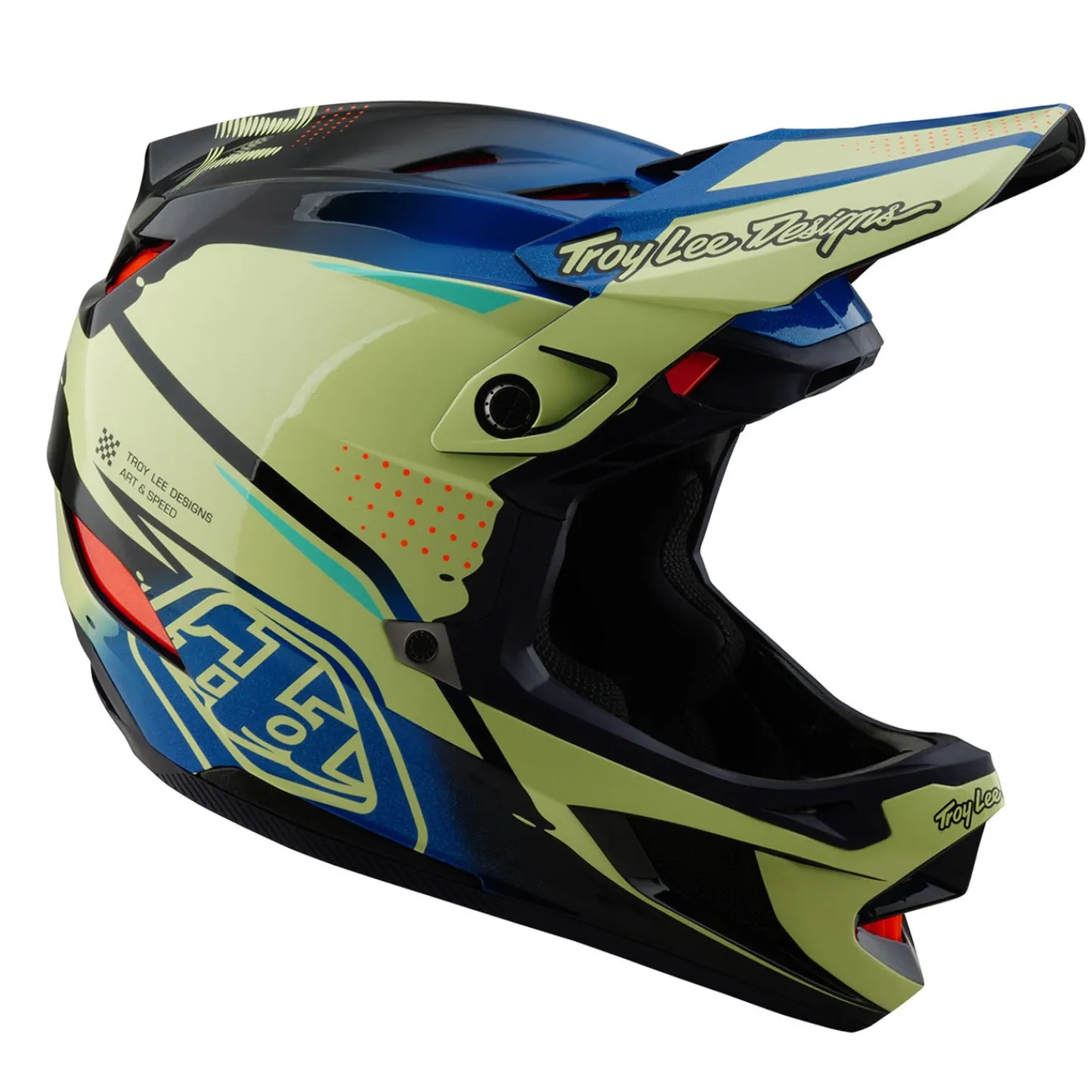 Troy Lee Designs Helmets|D4^D4 Composite Helmet Drip Glo Yellow