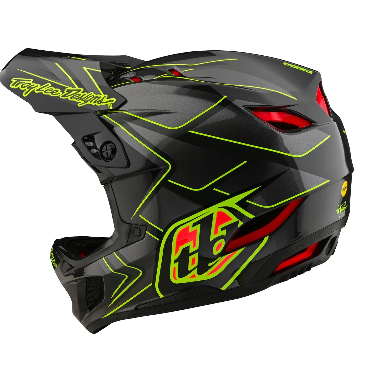 Troy Lee Designs D4|Downhill^D4 Composite Helmet Ghostwing Gray