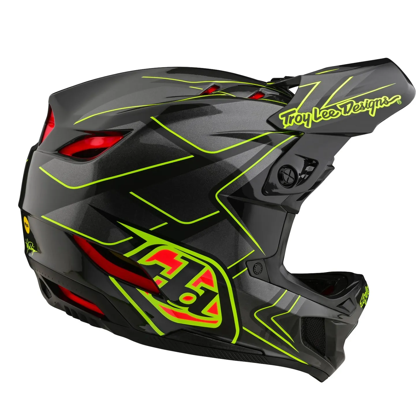 Troy Lee Designs D4|Downhill^D4 Composite Helmet Ghostwing Gray