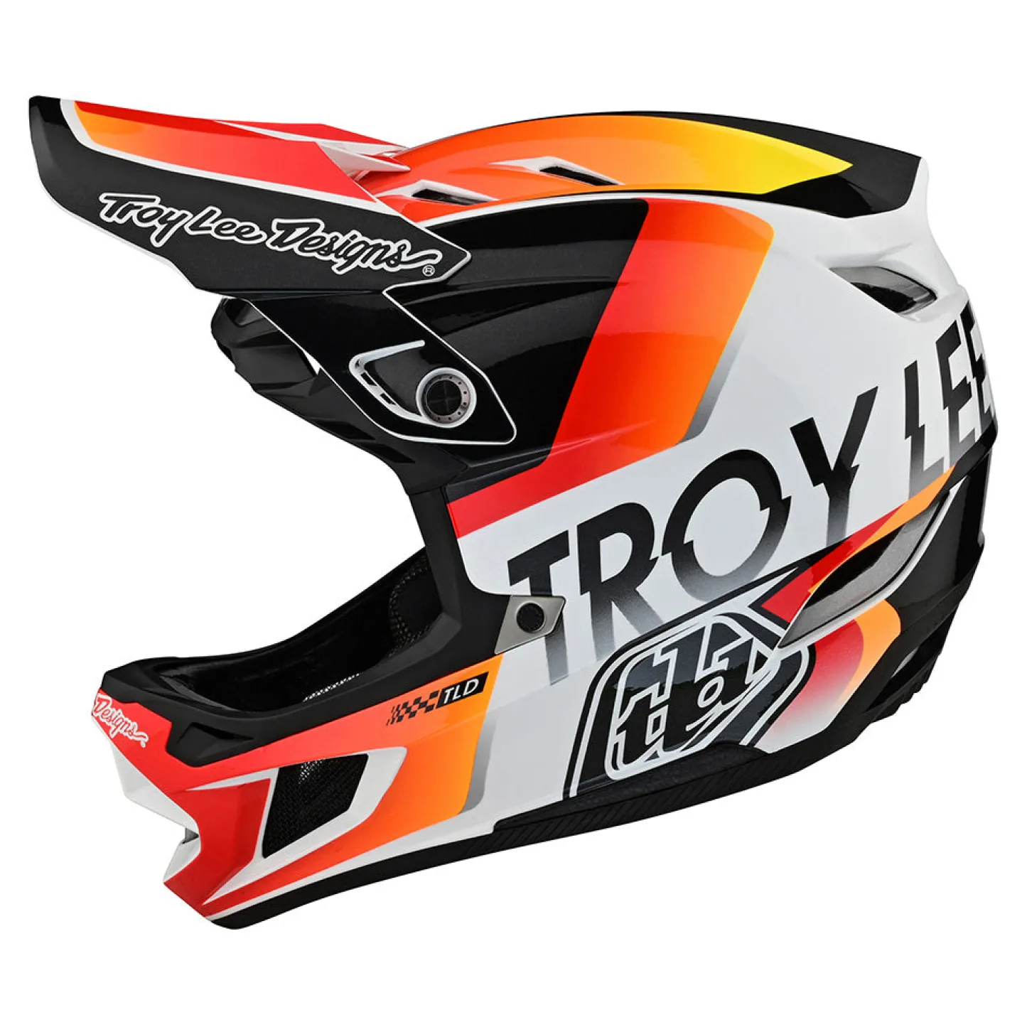 Women Troy Lee Designs Helmets|D4^D4 Composite Helmet Qualifier White / Orange