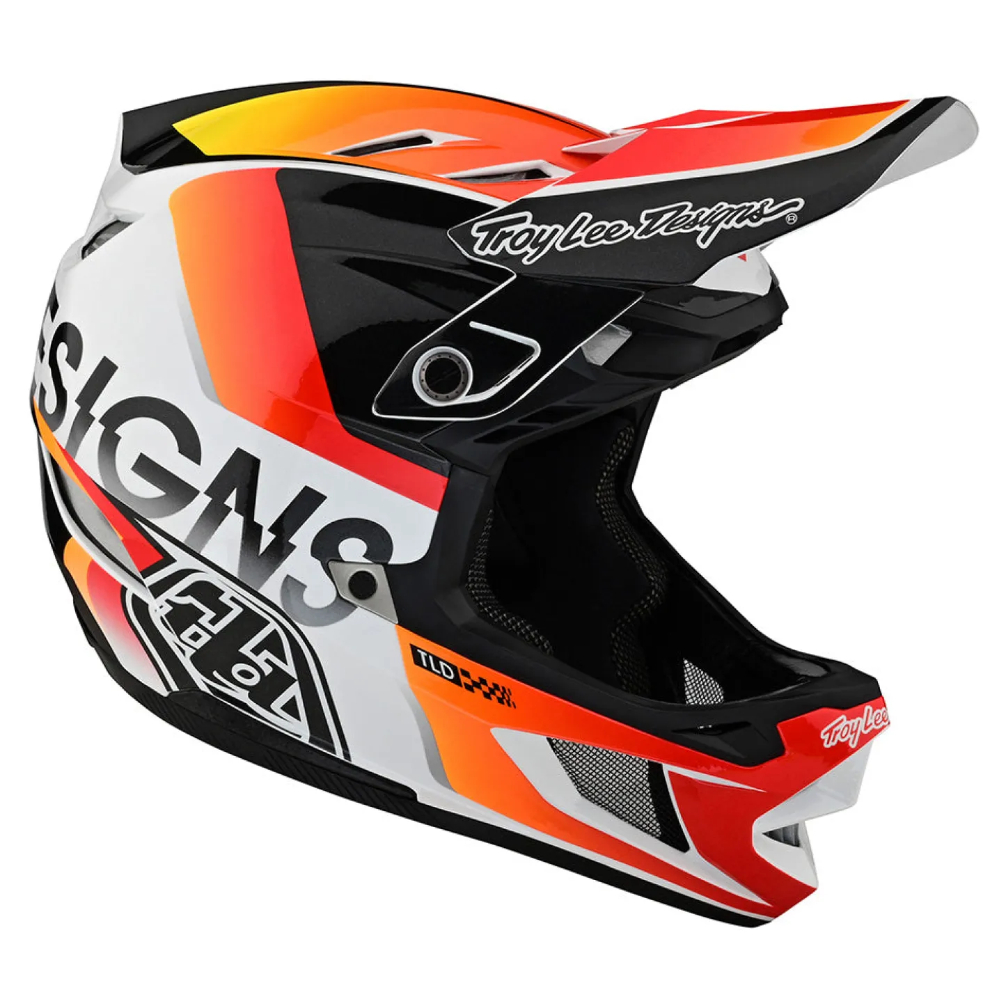 Women Troy Lee Designs Helmets|D4^D4 Composite Helmet Qualifier White / Orange