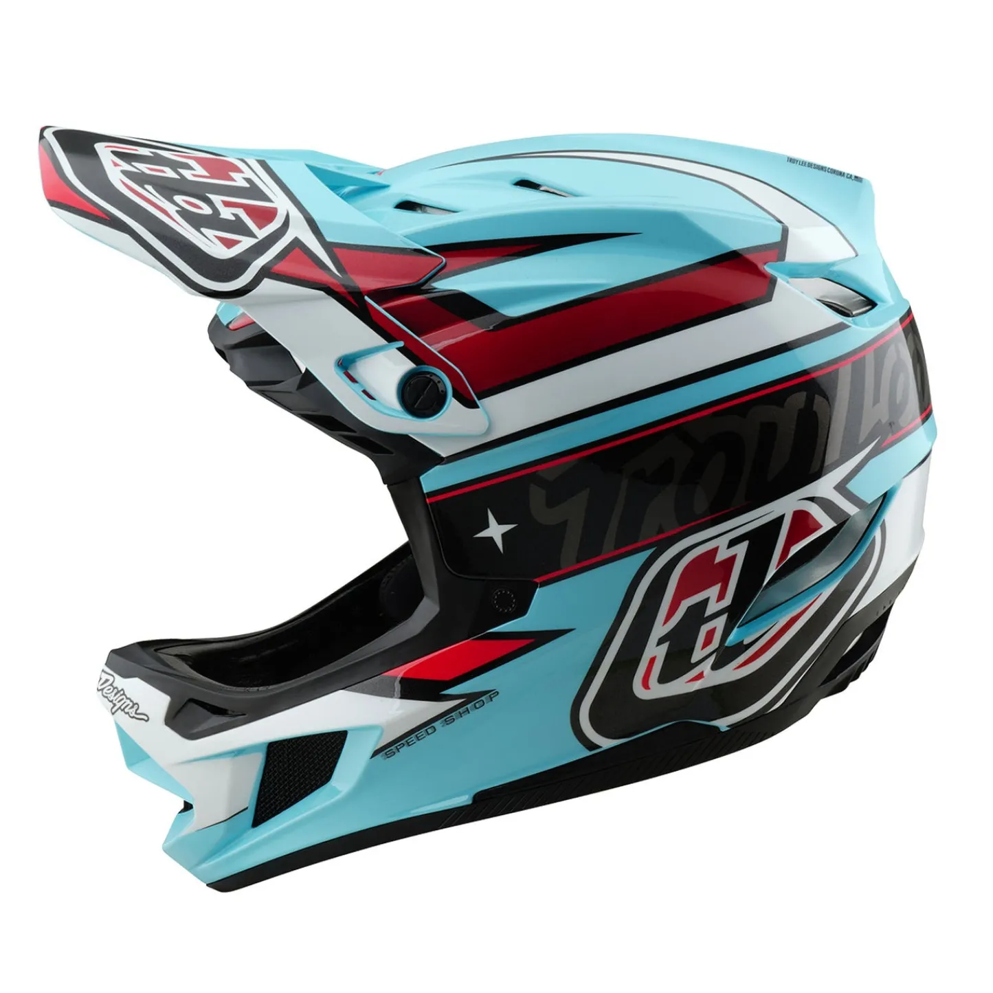 Troy Lee Designs Helmets|D4^D4 Polyacrylite Helmet Linear Blue