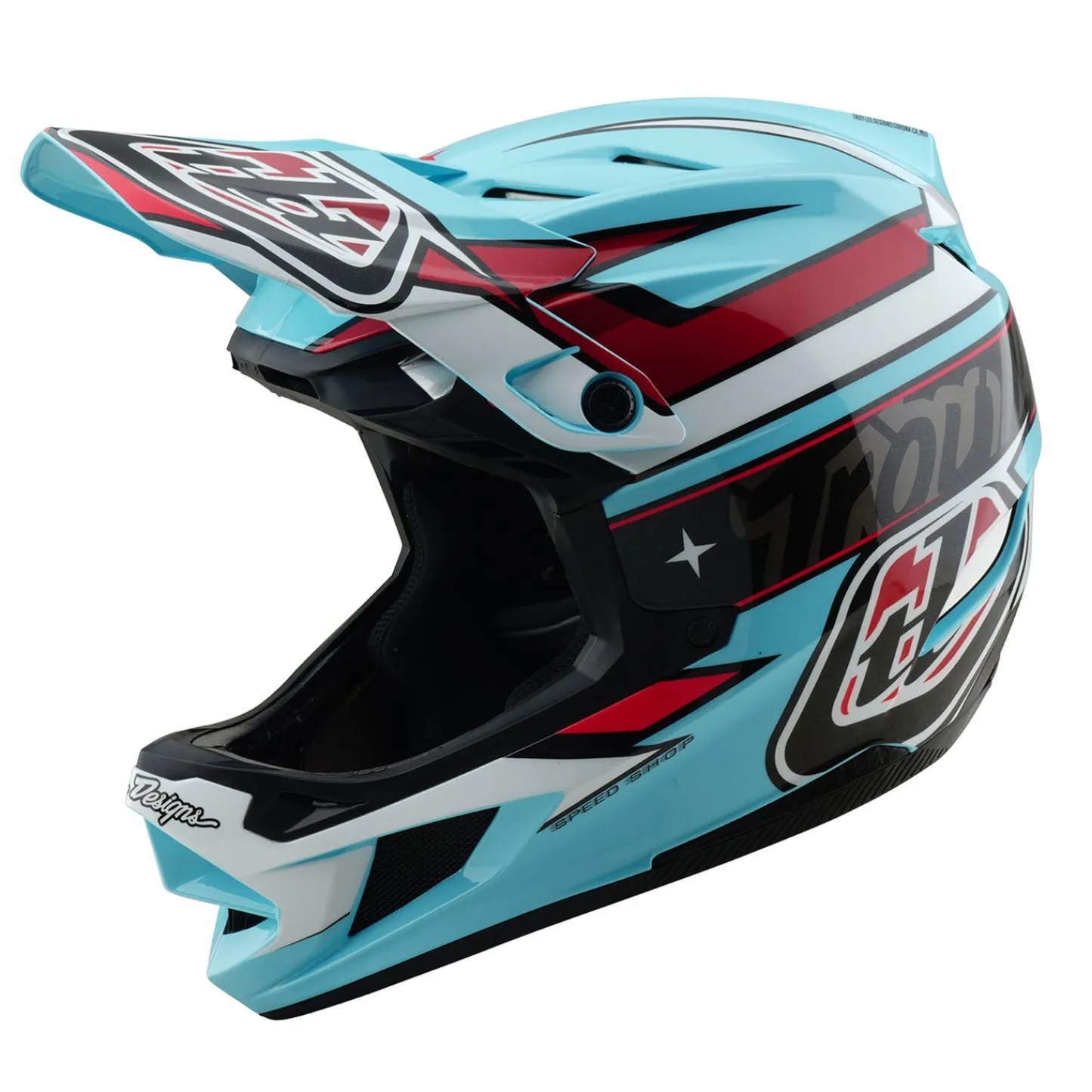 Troy Lee Designs Helmets|D4^D4 Polyacrylite Helmet Linear Blue