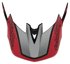 Troy Lee Designs Visors|Helmet Accessories^D4 Visor Qualifier Silver / Red