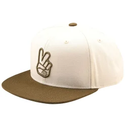Troy Lee Designs Hats^Flat Bill Snapback Peace Vintage White / Olive