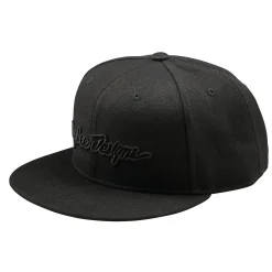 Troy Lee Designs Hats^Flat Bill Snapback Signature Black / Black