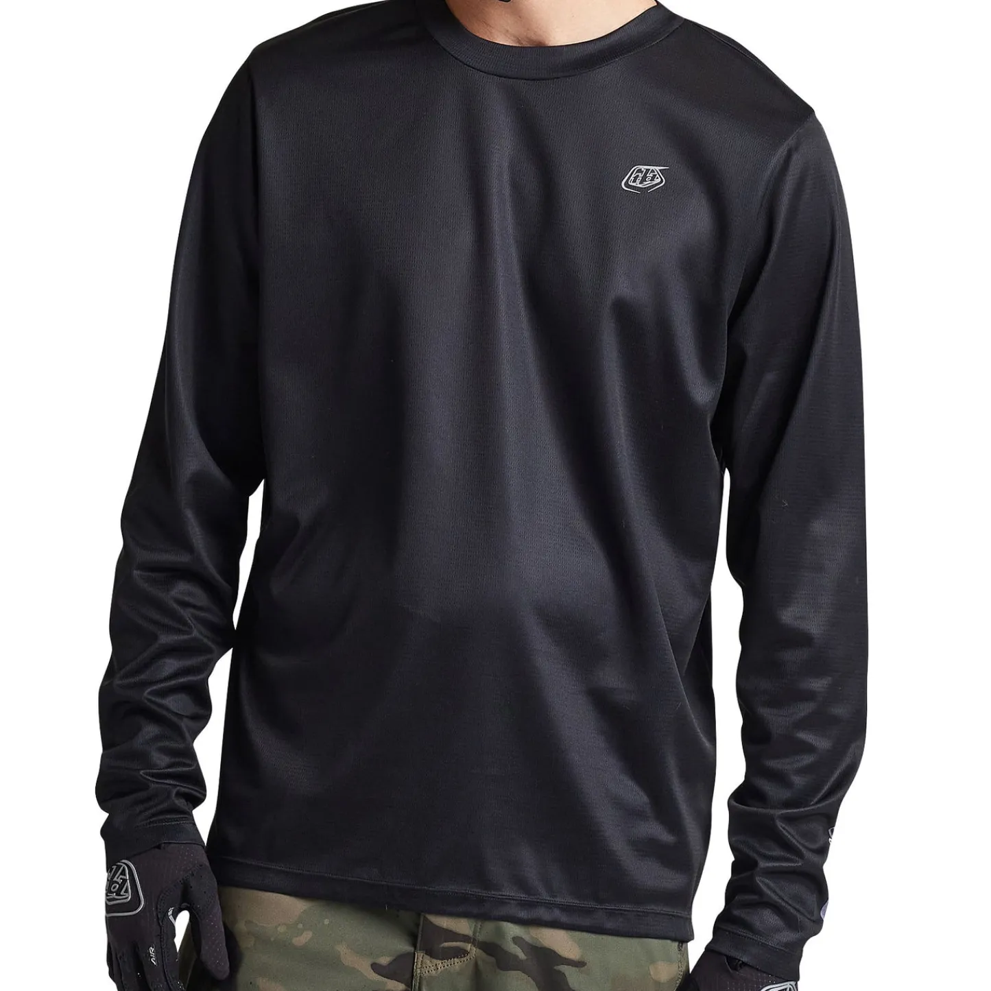 Troy Lee Designs Flowline|Trail^Flowline LS Jersey Solid Black