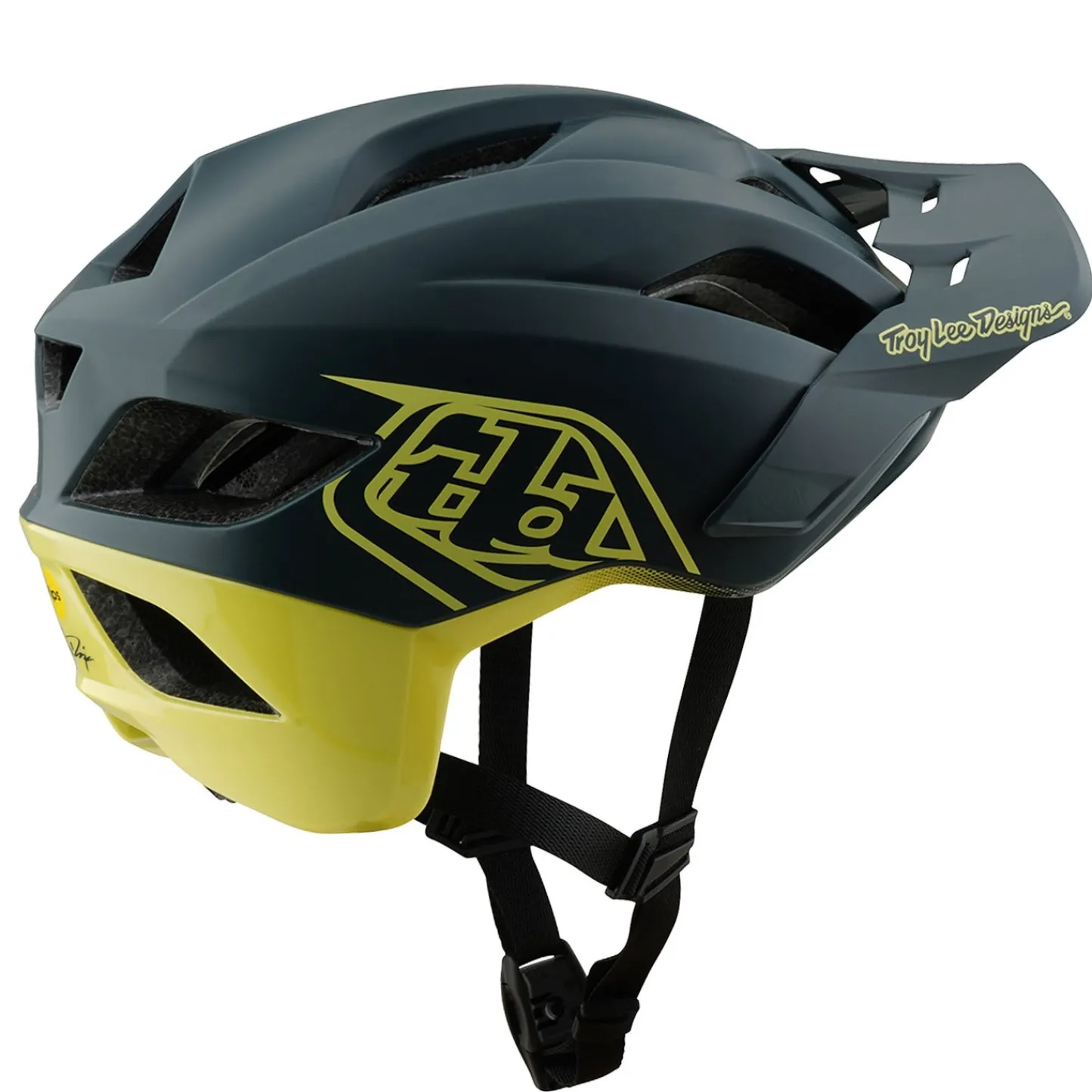 Troy Lee Designs Helmets|Flowline Se^Flowline SE Helmet Badge Gray / Glo Yellow