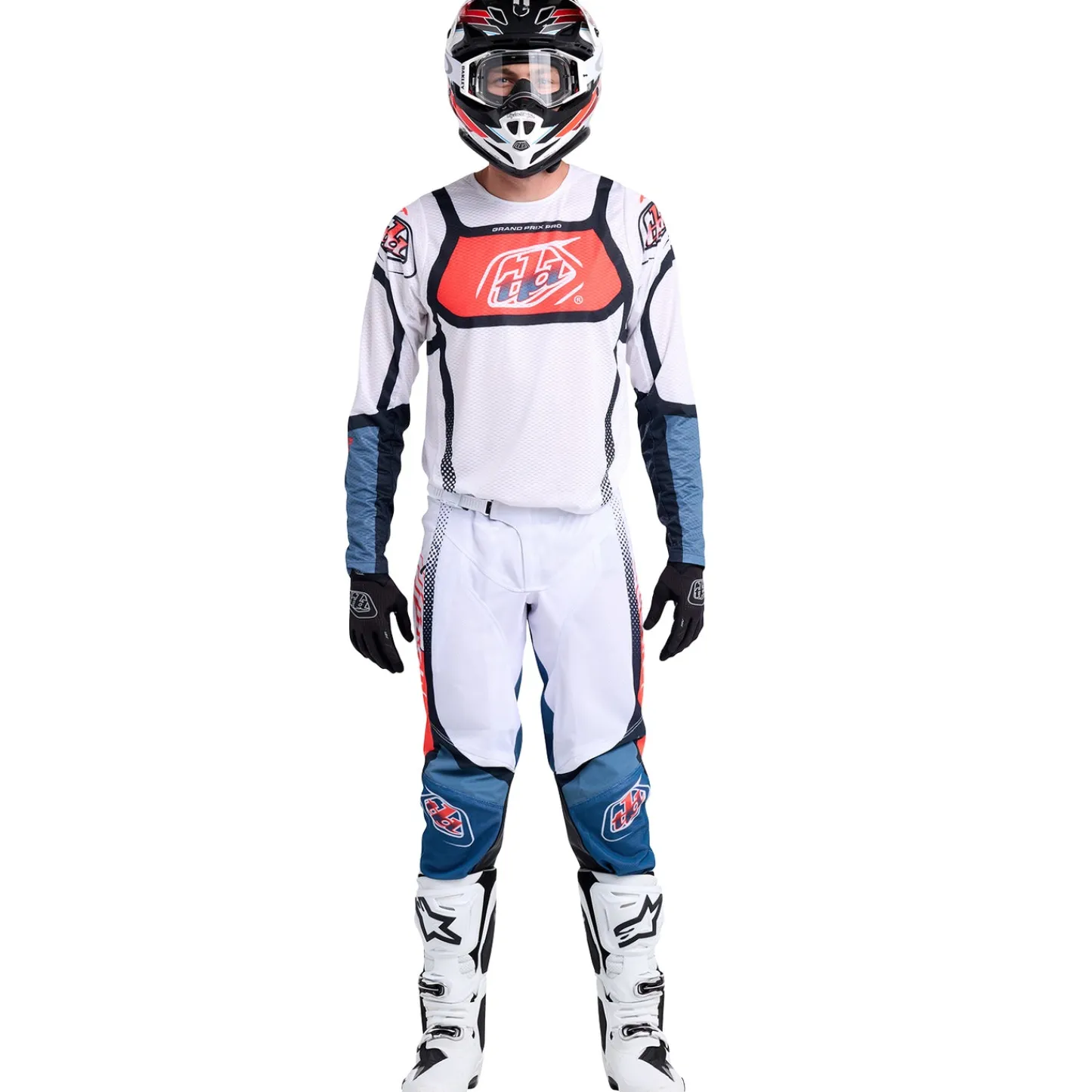 Troy Lee Designs Gp Pro Air|Gp Pro^GP Pro Air Jersey Bands White / Indigo