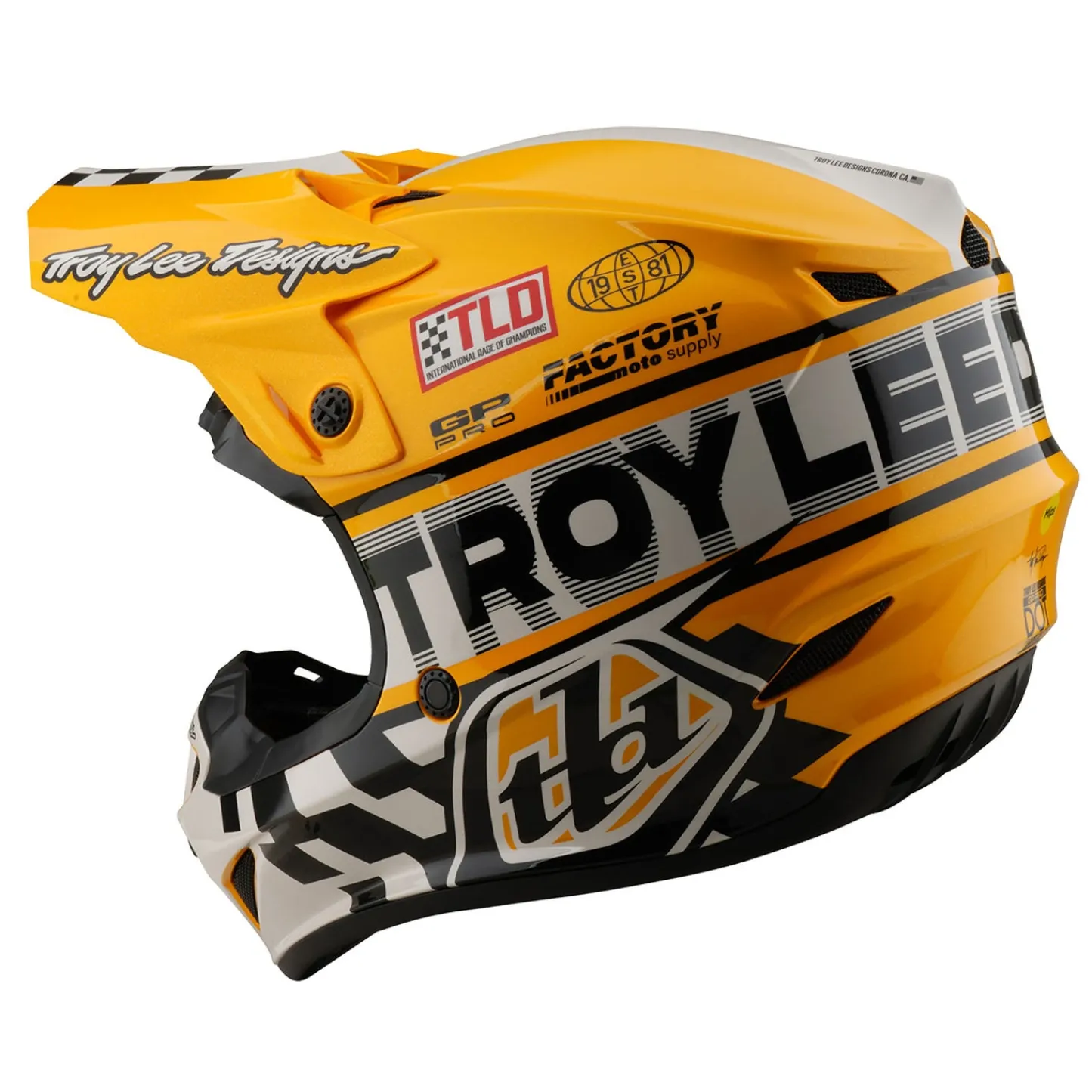 Women Troy Lee Designs Gp Pro|Helmets^GP Pro Helmet Fifty-50 White / Gold