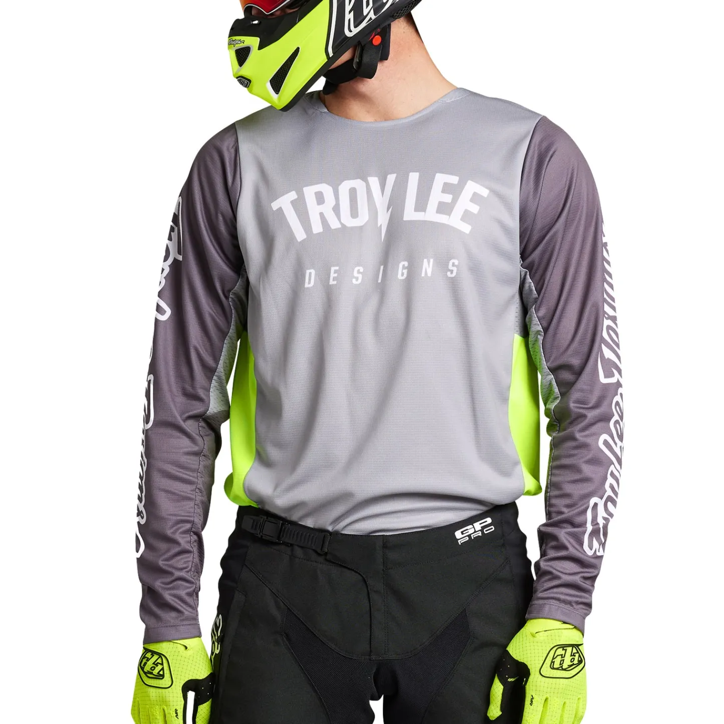 Troy Lee Designs Gp Pro|Jerseys^GP Pro Jersey Boltz Silver / Glo Green