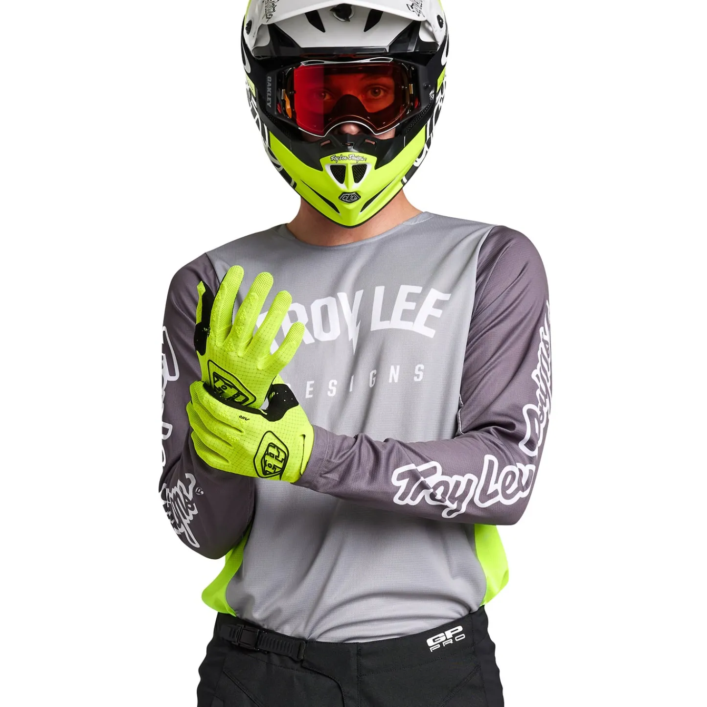 Troy Lee Designs Gp Pro|Jerseys^GP Pro Jersey Boltz Silver / Glo Green