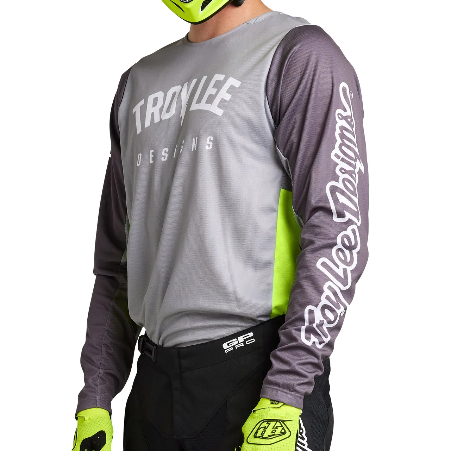 Troy Lee Designs Gp Pro|Jerseys^GP Pro Jersey Boltz Silver / Glo Green