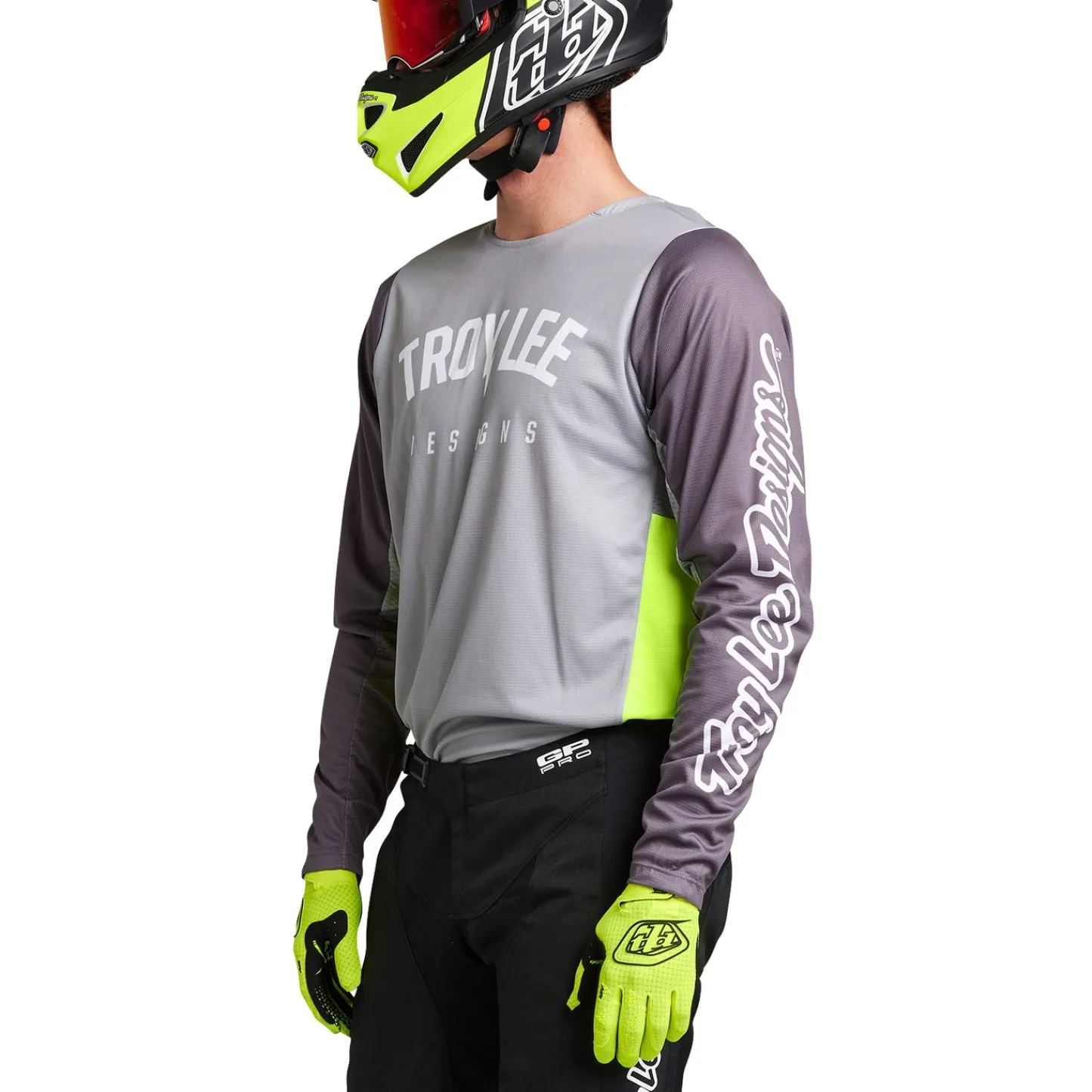 Troy Lee Designs Gp Pro|Jerseys^GP Pro Jersey Boltz Silver / Glo Green