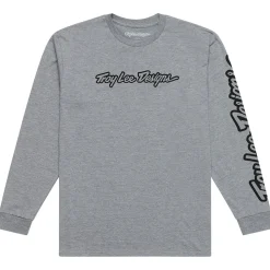 Troy Lee Designs Long Sleeve Tees^Long Sleeve Tee Signature Gray Heather