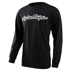 Troy Lee Designs Long Sleeve Tees^Long Sleeve Tee Signature Black