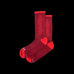 Troy Lee Designs Socks^Mens Performance Socks Signature Oxblood