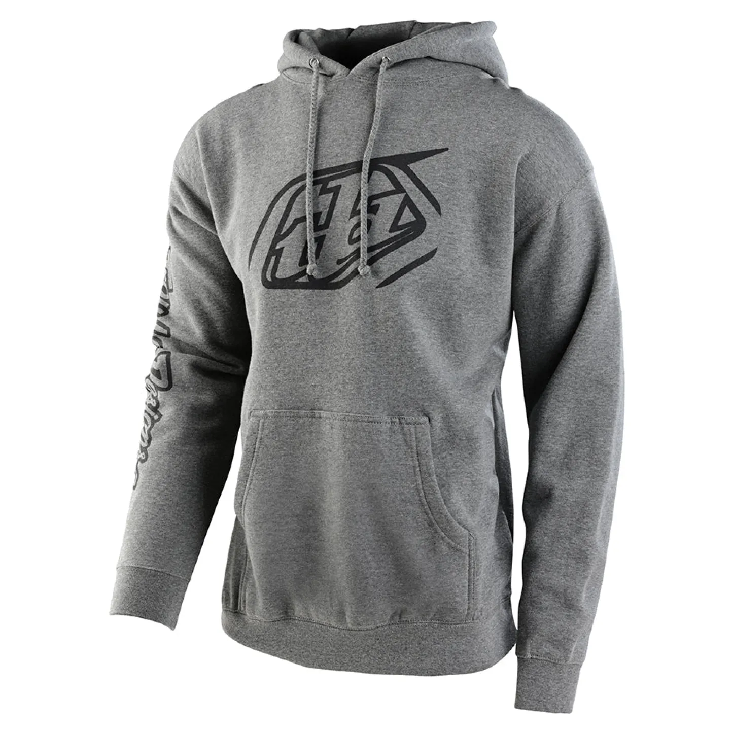 Troy Lee Designs Fleece^Pullover Hoodie Cropped Badge Gunmetal Heather