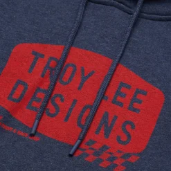 Troy Lee Designs Fleece^Pullover Hoodie Stamp Navy Heather