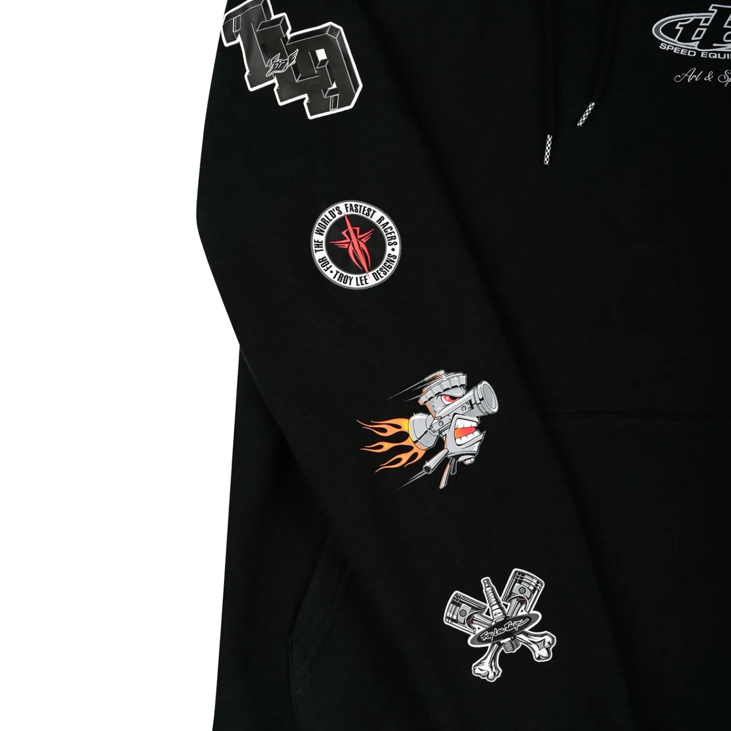 Troy Lee Designs Fleece^Pullover Worldwide Black