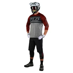 Troy Lee Designs Ruckus|Enduro^Ruckus 3/4 Jersey Bars Red Clay / Gray Heather