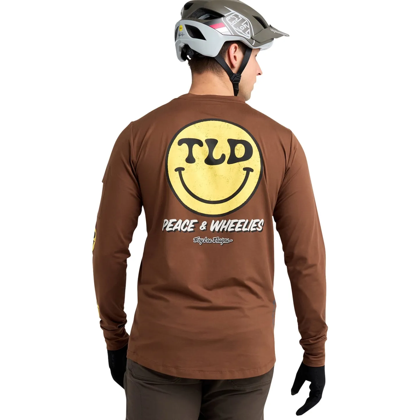 Troy Lee Designs Jerseys|Ruckus^Ruckus Long Sleeve Ride Tee Wheelies Chocolate