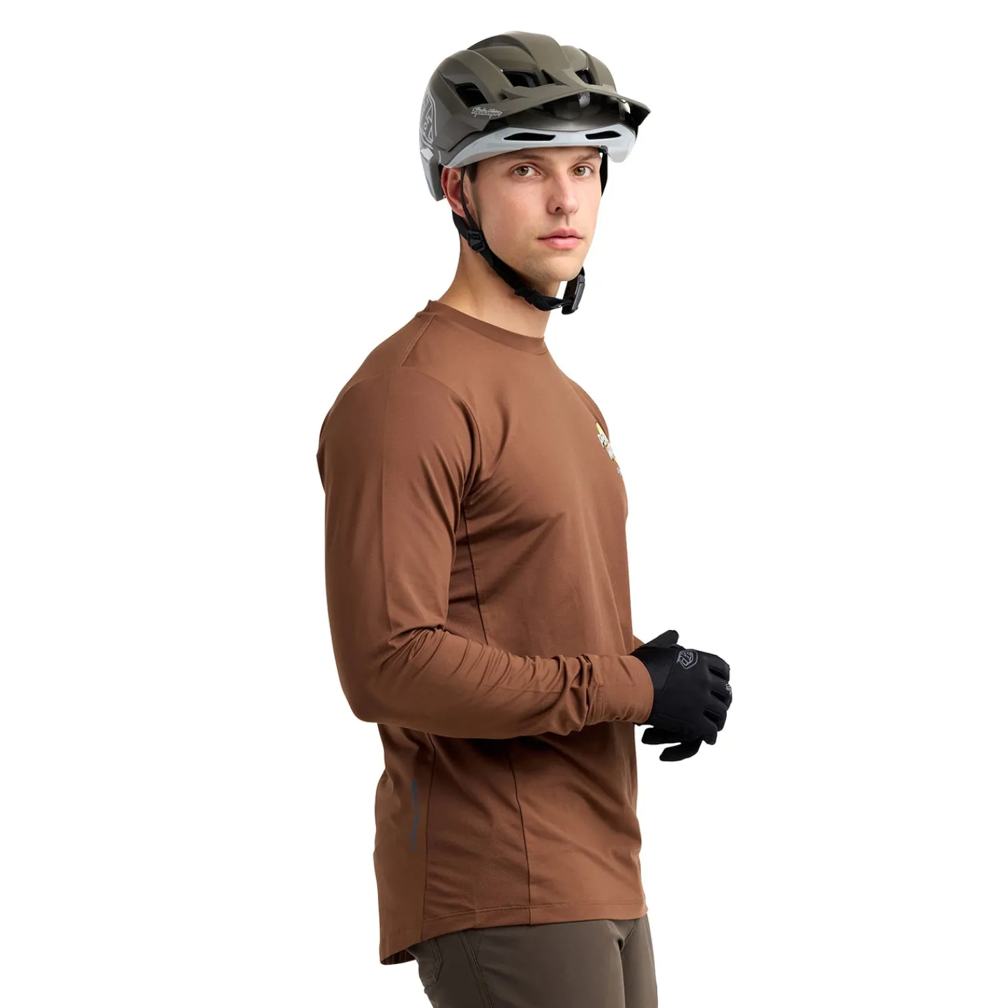 Troy Lee Designs Jerseys|Ruckus^Ruckus Long Sleeve Ride Tee Wheelies Chocolate