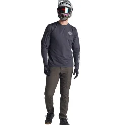 Troy Lee Designs Jerseys|Ruckus^Ruckus Long Sleeve Ride Tee Bolts Carbon