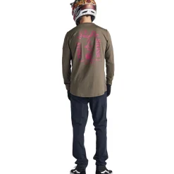 Troy Lee Designs Jerseys|Enduro^Ruckus Long Sleeve Ride Tee Fangs Olive