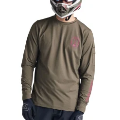 Troy Lee Designs Jerseys|Enduro^Ruckus Long Sleeve Ride Tee Fangs Olive