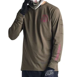 Troy Lee Designs Jerseys|Enduro^Ruckus Long Sleeve Ride Tee Fangs Olive
