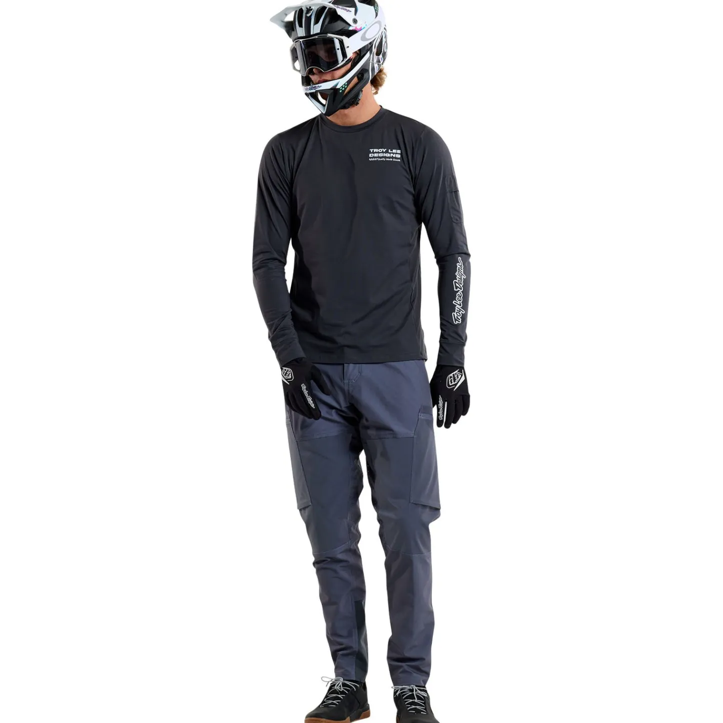 Troy Lee Designs Jerseys|Ruckus^Ruckus Long Sleeve Ride Tee Factory Carbon