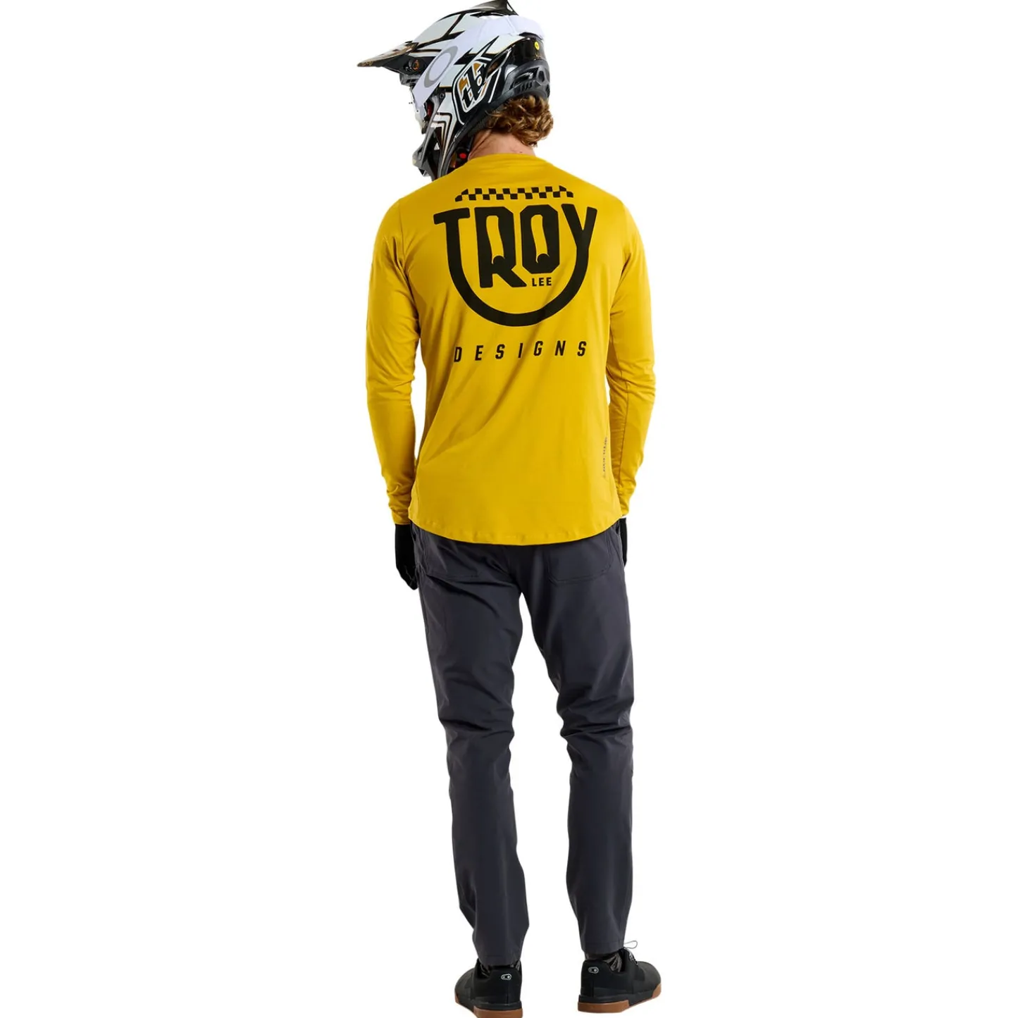 Troy Lee Designs Jerseys|Ruckus^Ruckus Long Sleeve Ride Tee Eyez Safron