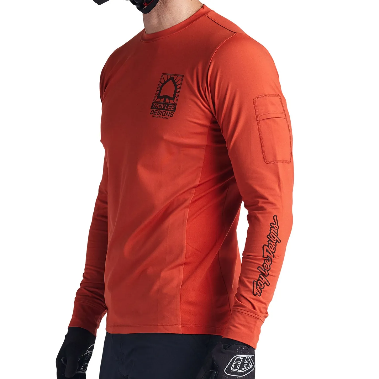 Troy Lee Designs Jerseys|Ruckus^Ruckus Long Sleeve Ride Tee Create To Destroy Brick
