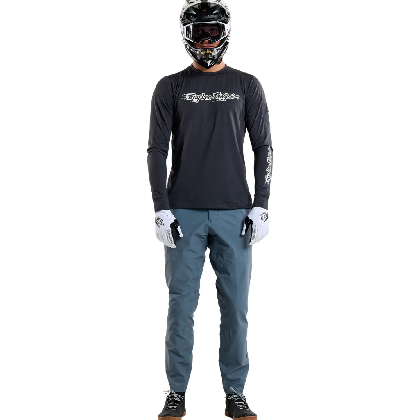 Troy Lee Designs Jerseys|Ruckus^Ruckus Long Sleeve Ride Tee Burn Out Carbon