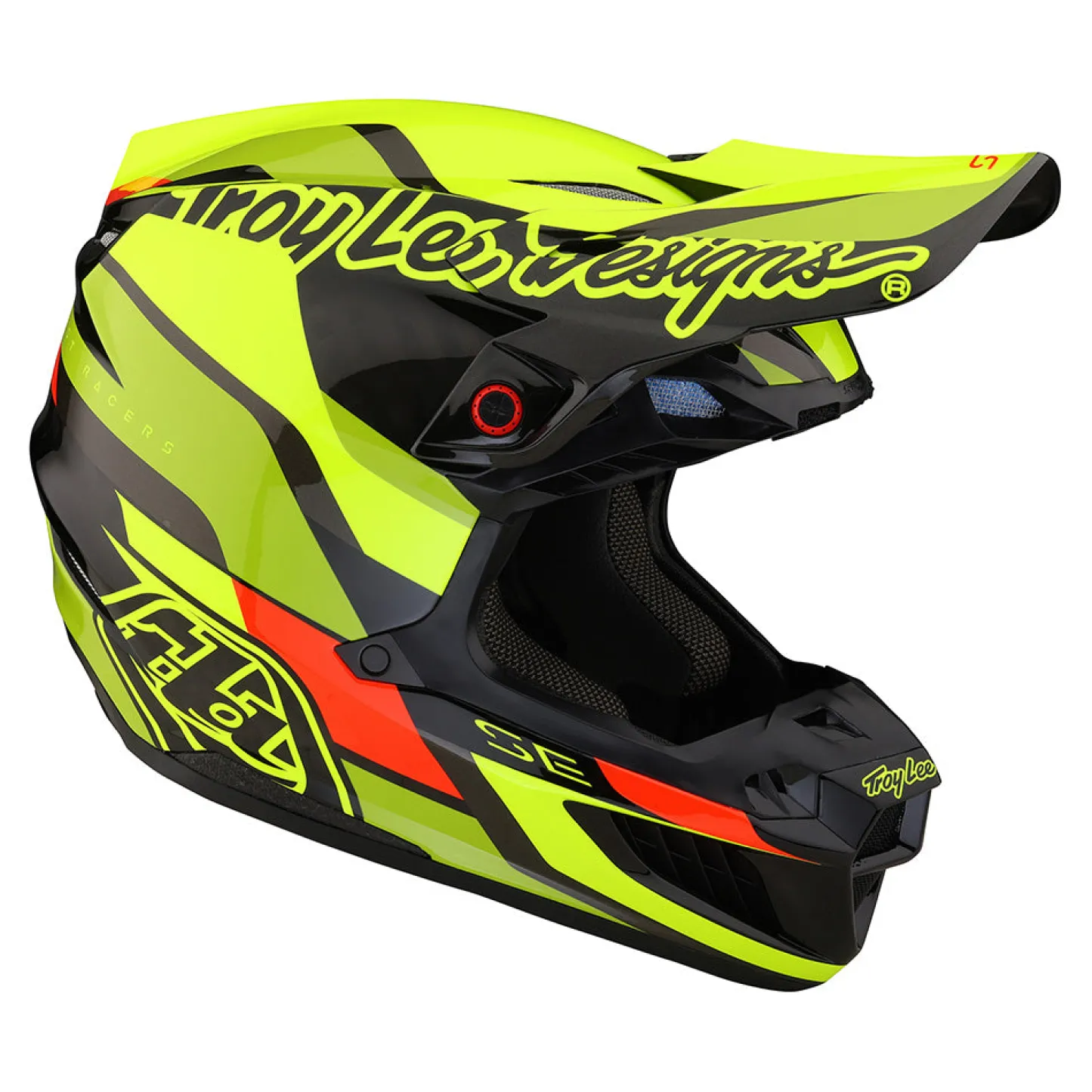 Women Troy Lee Designs Se5|Helmets^SE5 Carbon Helmet Omega Black / Flo Yellow