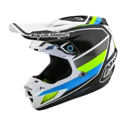 Troy Lee Designs Se5|Track^SE5 Composite Helmet Reverb White / Blue