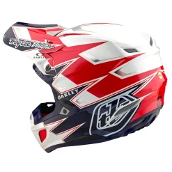 Troy Lee Designs Se5|Track^SE5 Composite Helmet W/MIPS X Oakley Vision White / Blue