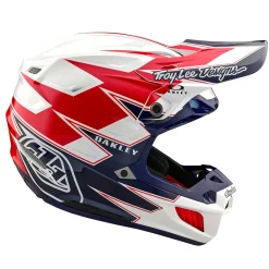 Troy Lee Designs Se5|Track^SE5 Composite Helmet W/MIPS X Oakley Vision White / Blue