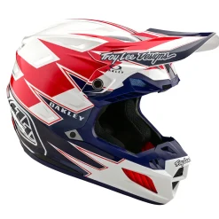 Troy Lee Designs Se5|Track^SE5 Composite Helmet W/MIPS X Oakley Vision White / Blue