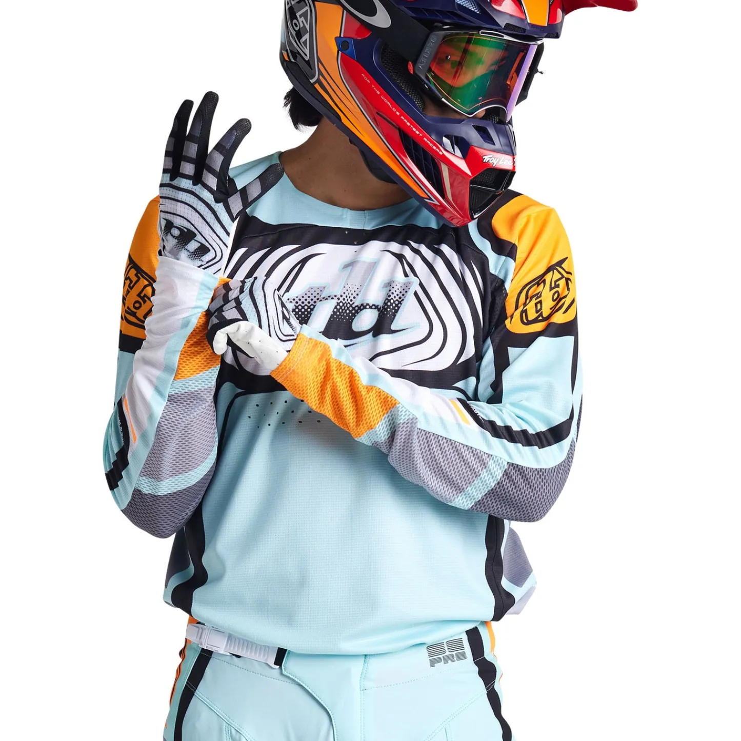Troy Lee Designs Se Pro|Jerseys^SE Pro Jersey Wavez Bleached Aqua