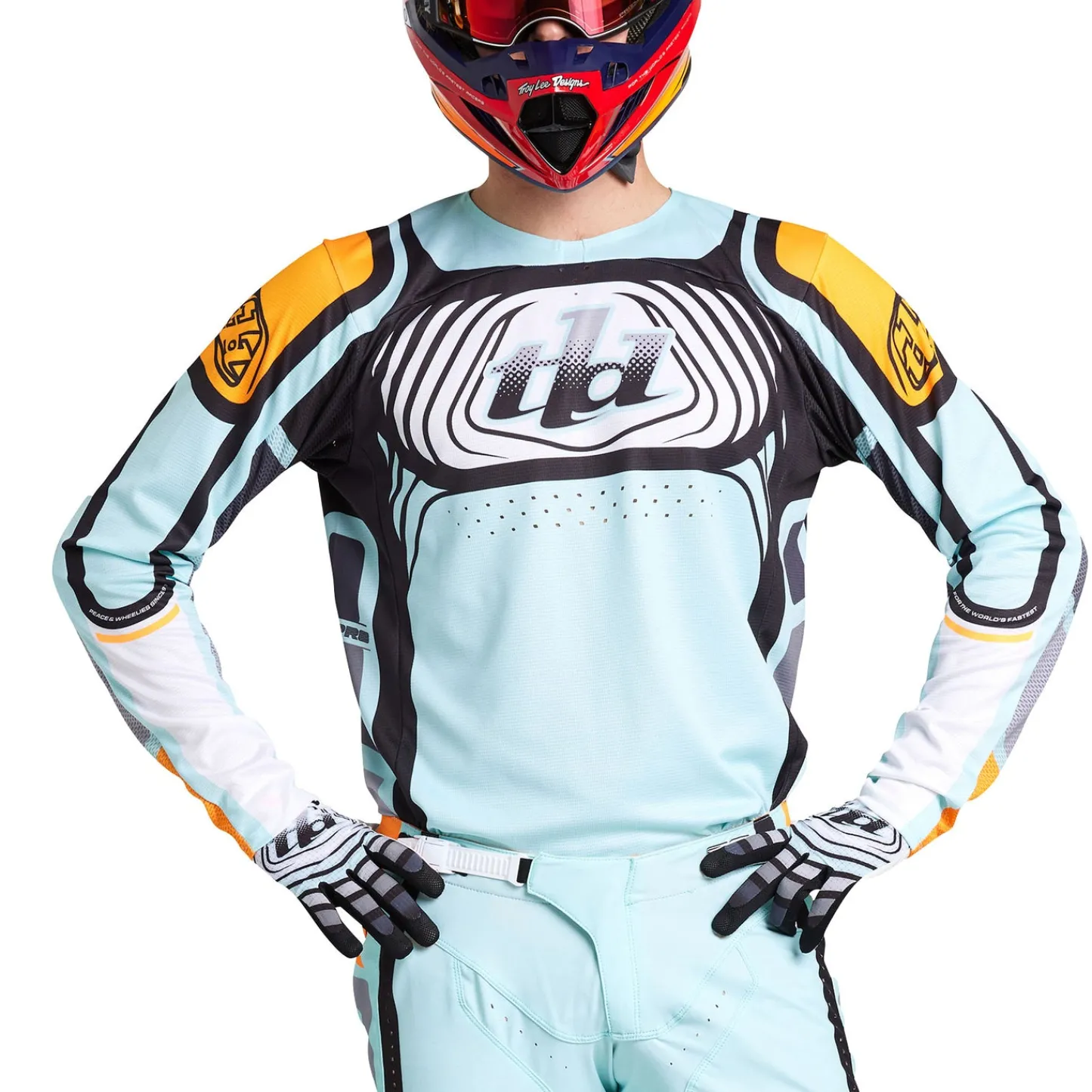 Troy Lee Designs Se Pro|Jerseys^SE Pro Jersey Wavez Bleached Aqua