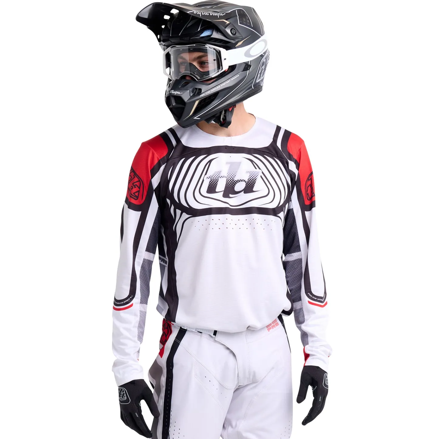 Troy Lee Designs Se Pro|Jerseys^SE Pro Jersey Wavez Off-White / Red