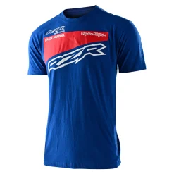 Troy Lee Designs Short Sleeve Tees^Short Sleeve Tee Polaris Blue / Red