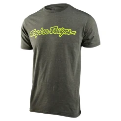 Troy Lee Designs Short Sleeve Tees^Short Sleeve Tee Signature Olive Heather