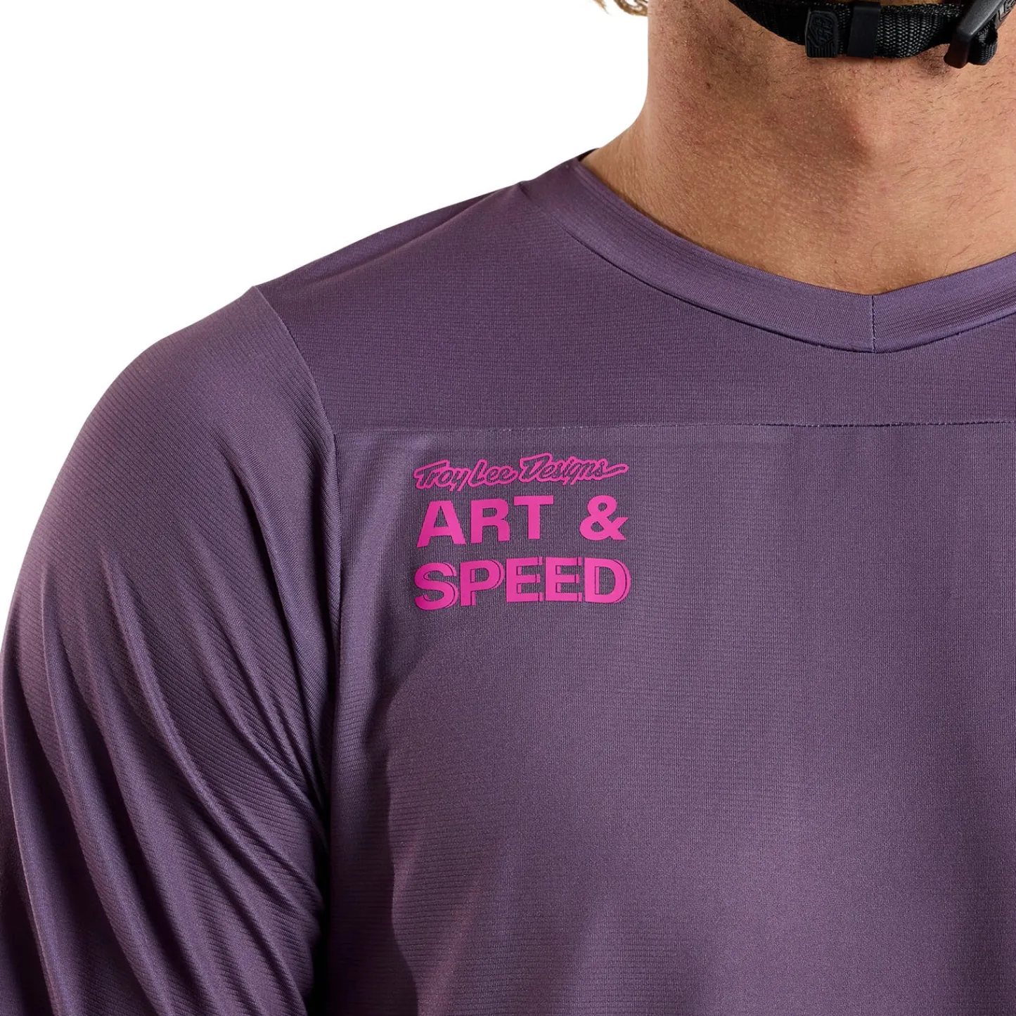 Troy Lee Designs Jerseys|Skyline^Skyline Long Sleeve Jersey Radioscape Deep Purp